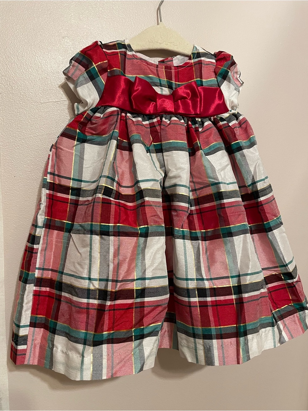 Gymboree Red Plaid Satin-Band Girls' Dress